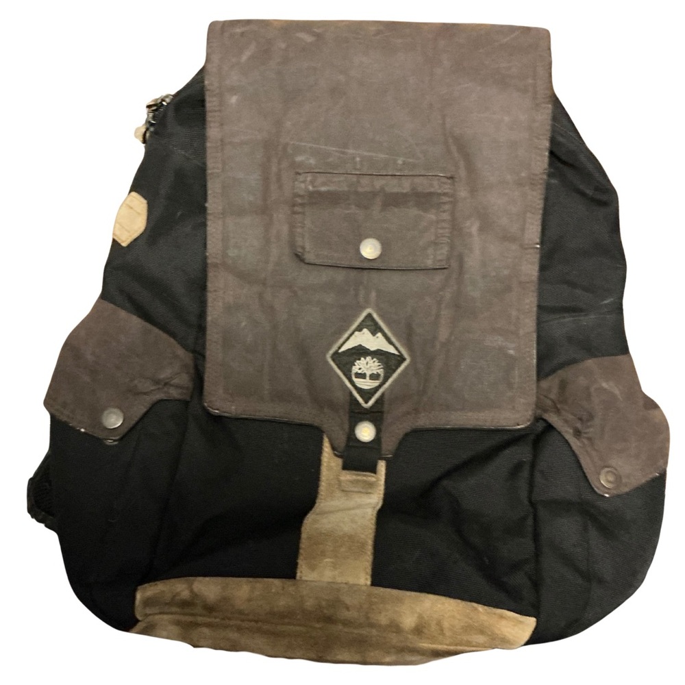 Timberland Black and Brown Backpack